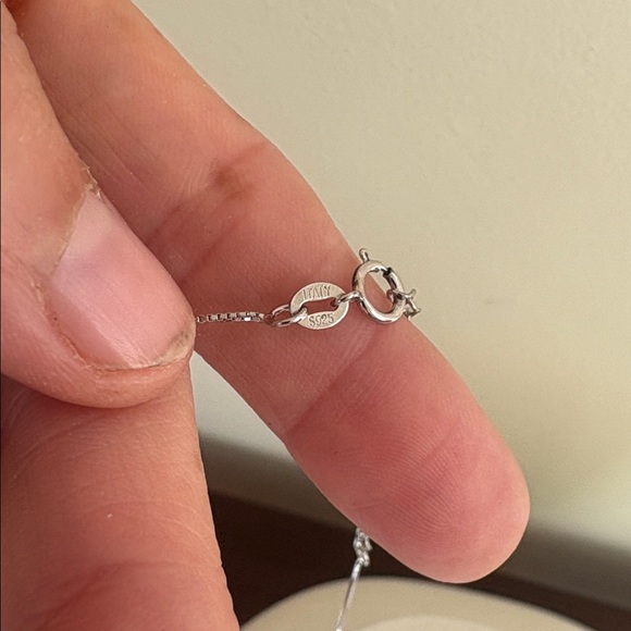 925 Sterling Silver Box Chain Gold Teardrop Pendant 16” 18” Necklace Italy - Picture 5 of 10